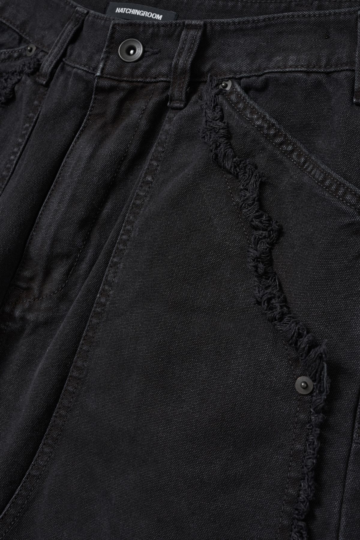 해칭룸(HATCHINGROOM) VTG Double knee Pants Black