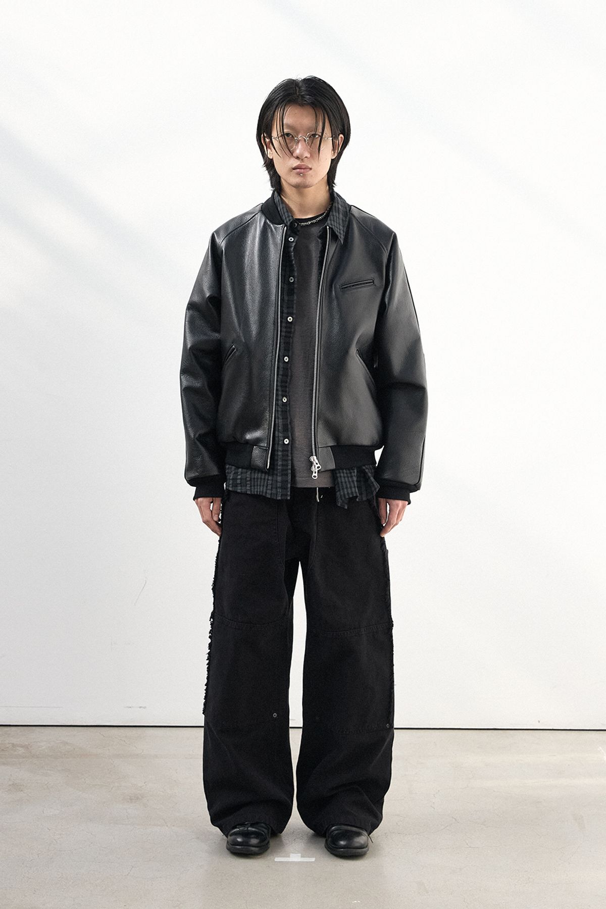 해칭룸(HATCHINGROOM) VTG Double knee Pants Black