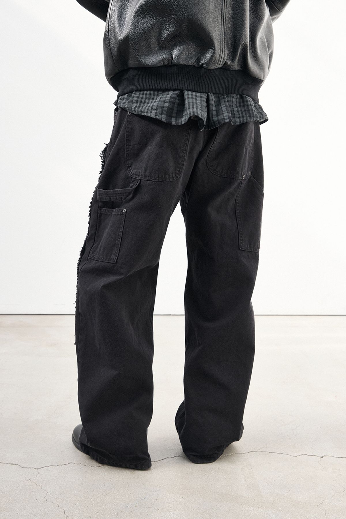 해칭룸(HATCHINGROOM) VTG Double knee Pants Black