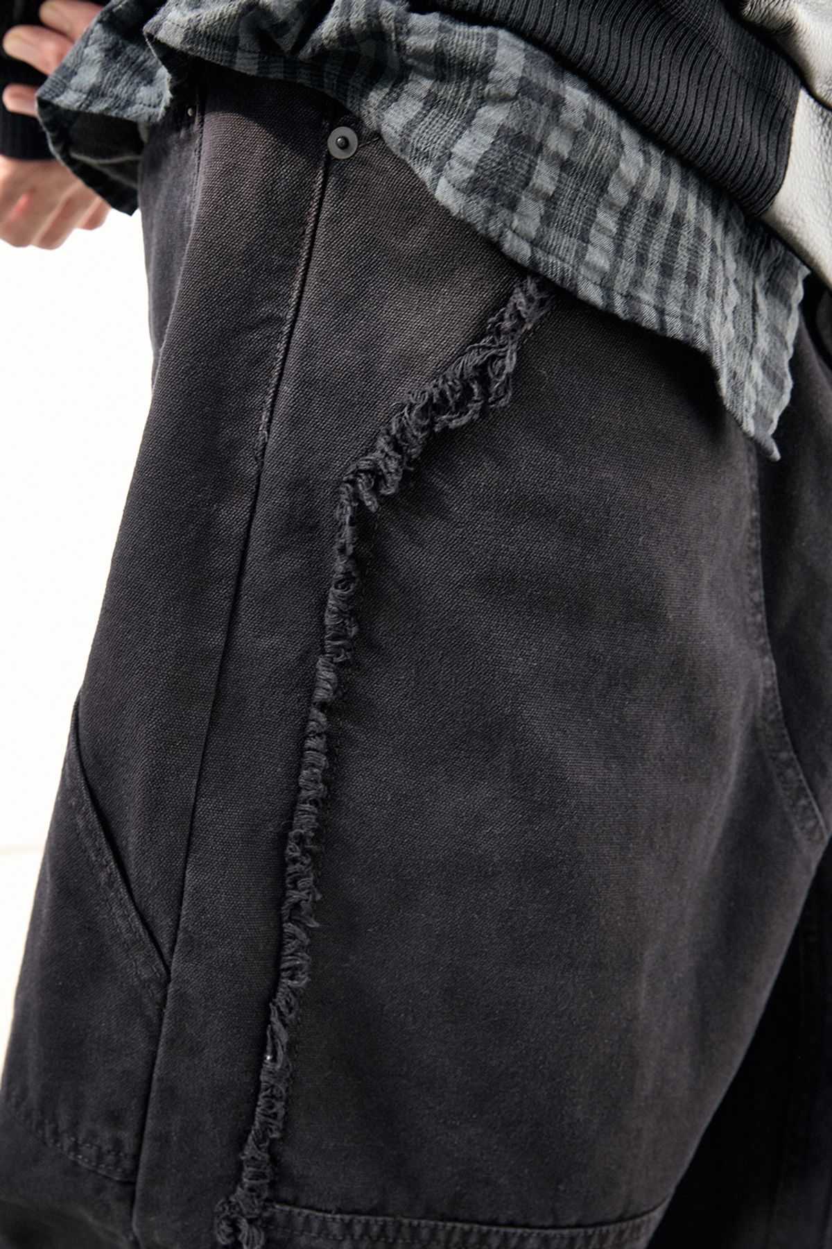 해칭룸(HATCHINGROOM) VTG Double knee Pants Black