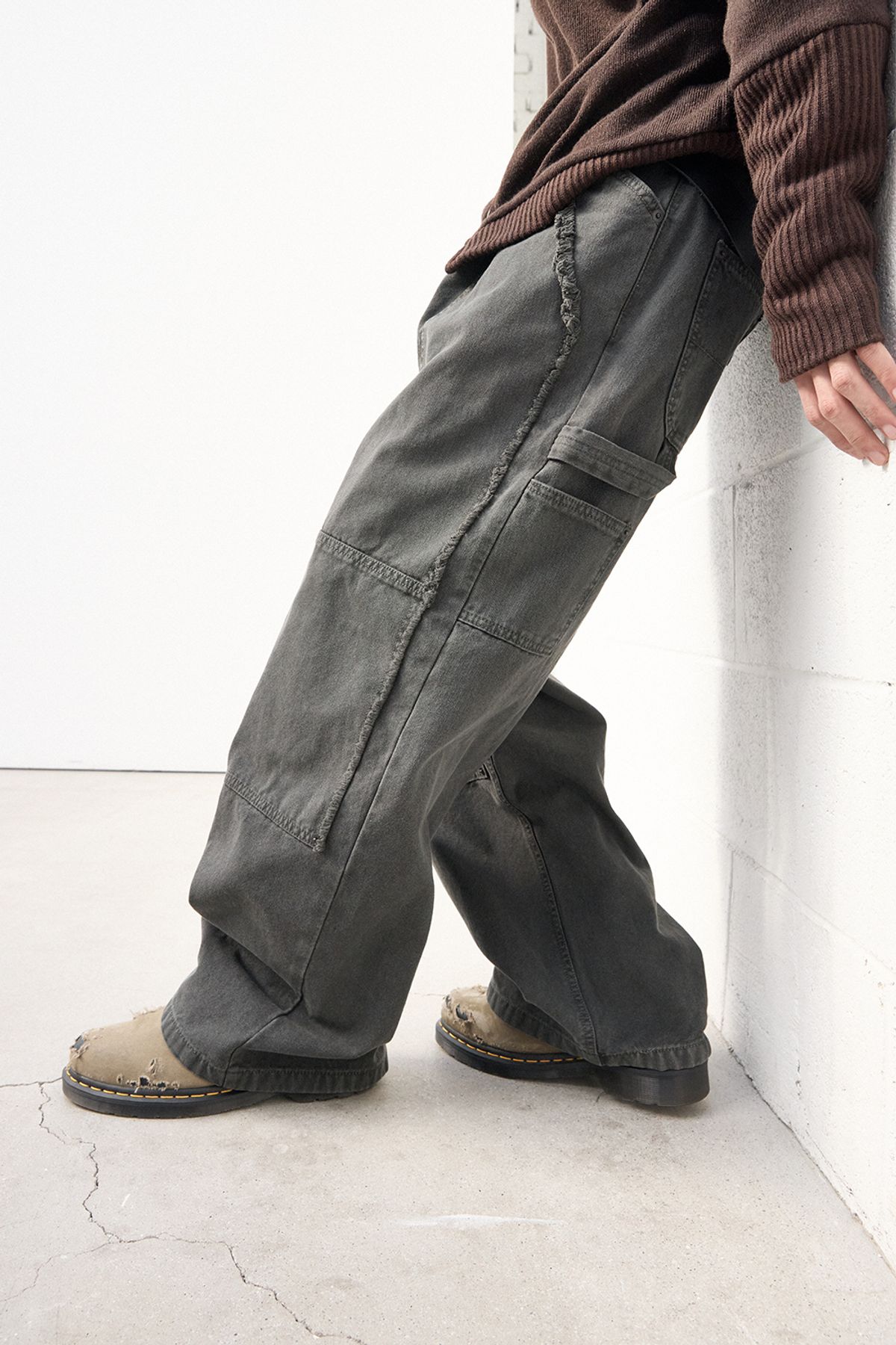 해칭룸(HATCHINGROOM) VTG Double knee Pants Khaki