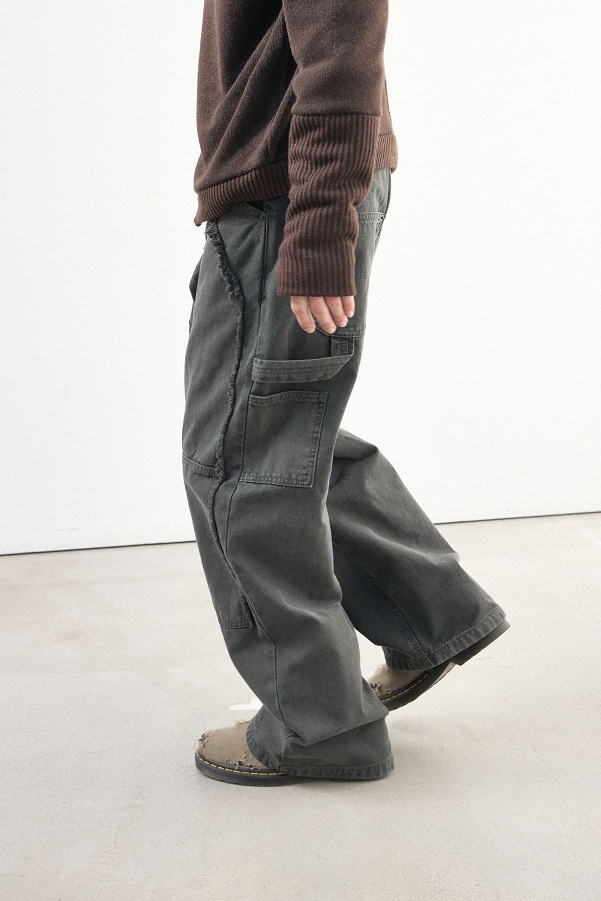 해칭룸(HATCHINGROOM) VTG Double knee Pants Khaki