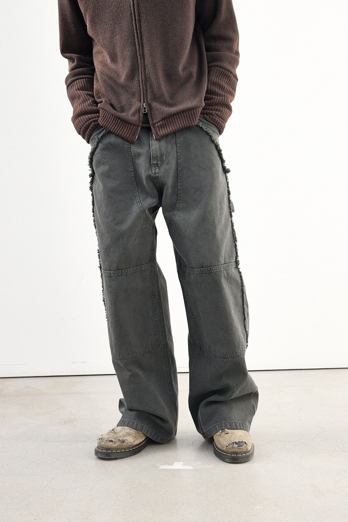 해칭룸(HATCHINGROOM) VTG Double knee Pants Khaki