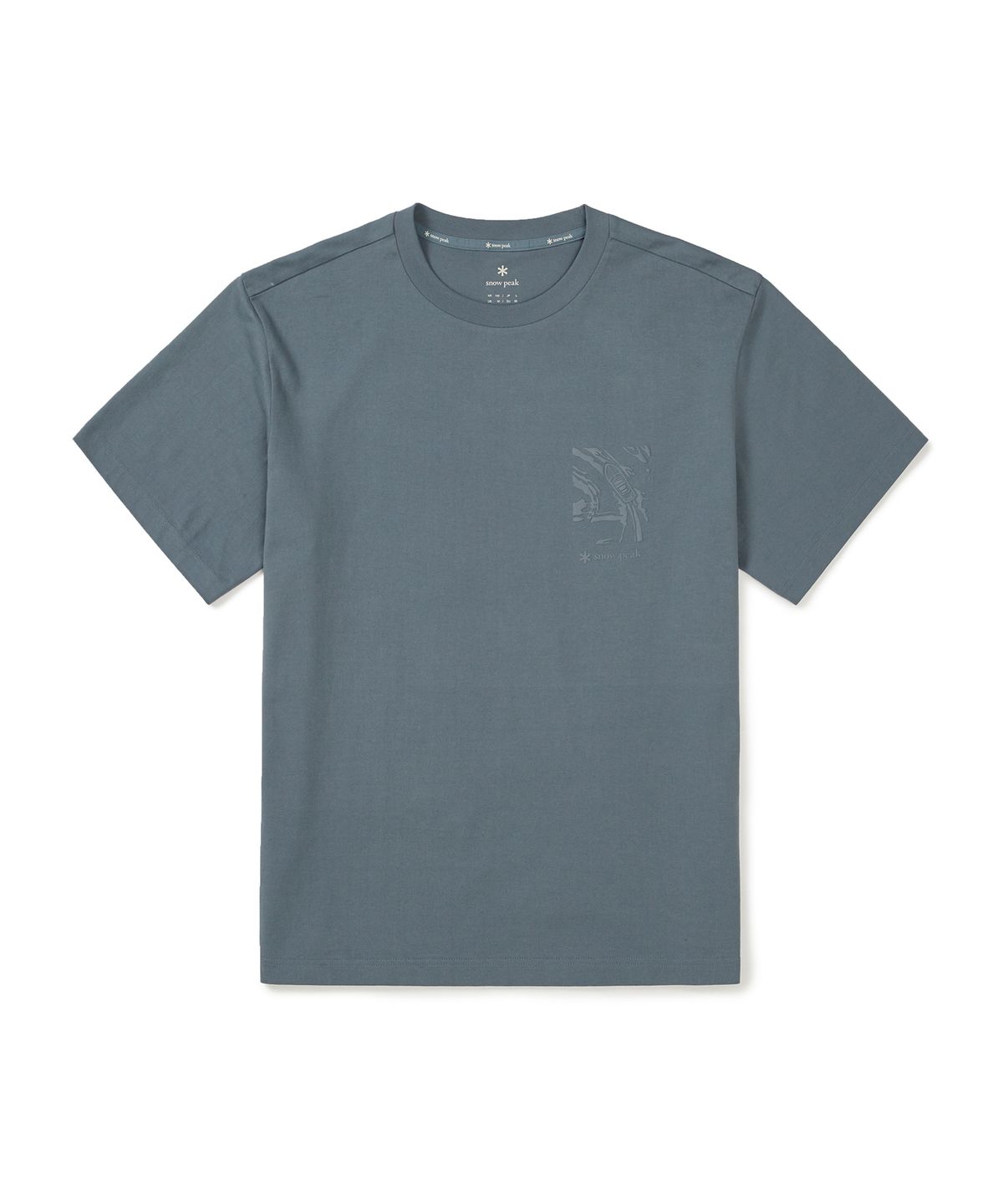 스노우피크 어패럴(SNOWPEAK APPAREL) 코튼 발포 그래픽 반팔 티셔츠 (S25MMFTS66) Pastel Blue