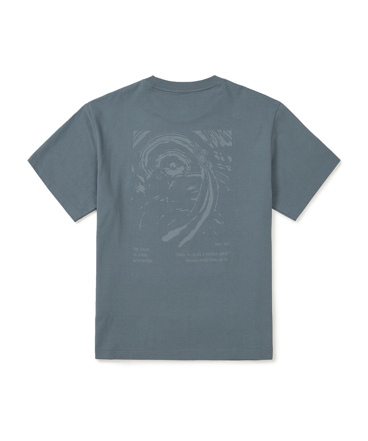 스노우피크 어패럴(SNOWPEAK APPAREL) 코튼 발포 그래픽 반팔 티셔츠 (S25MMFTS66) Pastel Blue