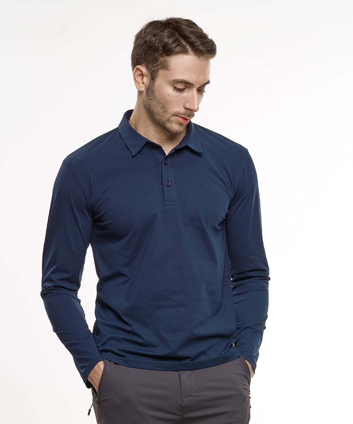 엑스트라스포티(EXTRASPORTY) 디베이스 남성 소로나 긴팔 카라 티셔츠(ST42LT001M) 4 Colors