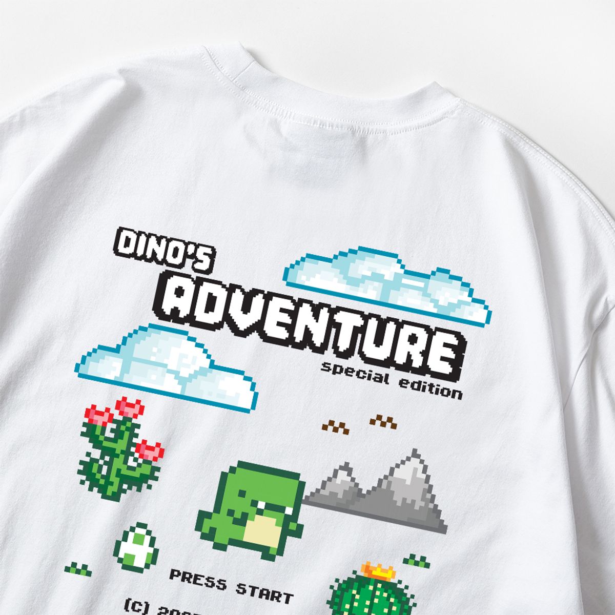 스플래시코드(SPLASHCODE) 반팔 티셔츠 화이트- 디노 어드벤쳐(Dino Adventure)