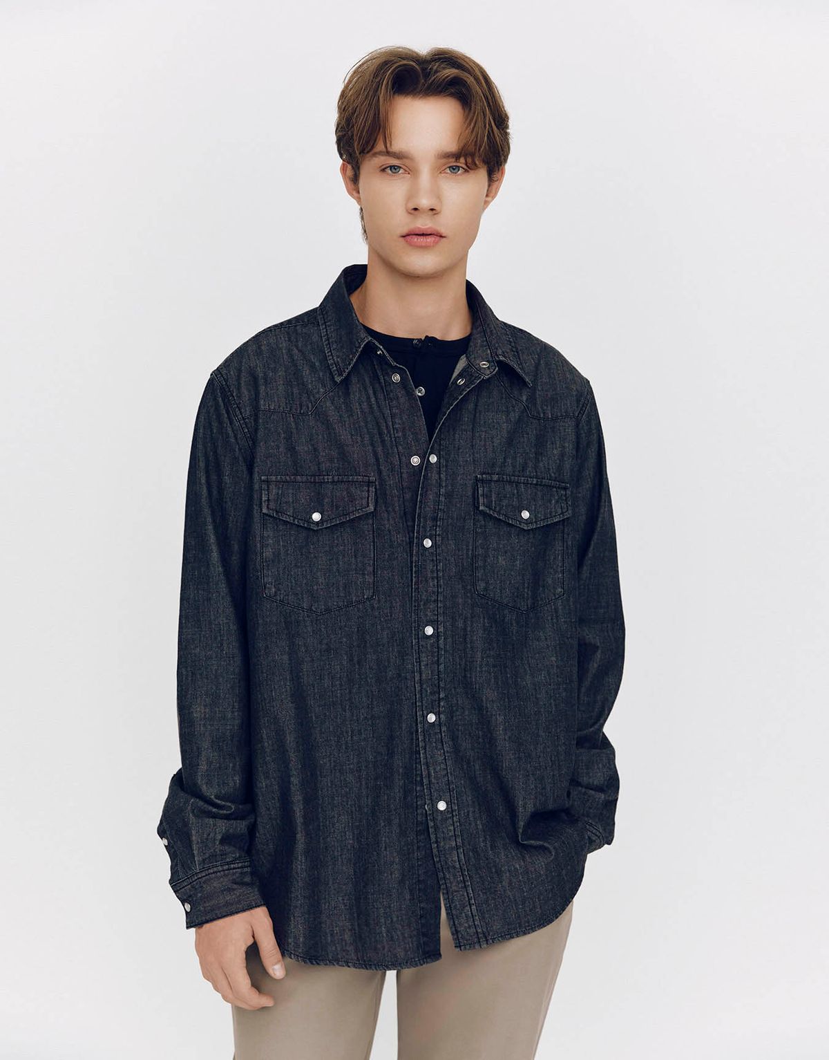 지오다노(GIORDANO) 데님 웨스턴 셔츠 045509 [2color]