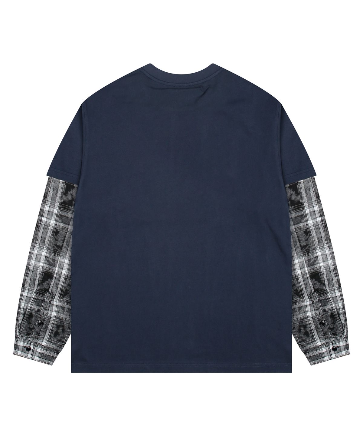 글랙(GLACK) GT136 셔츠 레이어드 티셔츠 (NAVY)