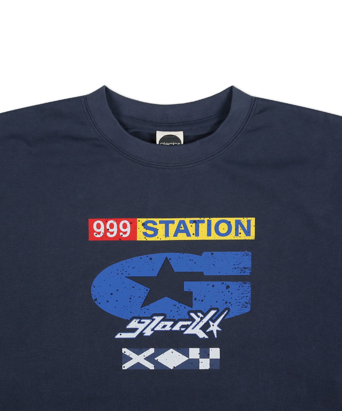 글랙(GLACK) GT136 셔츠 레이어드 티셔츠 (NAVY)