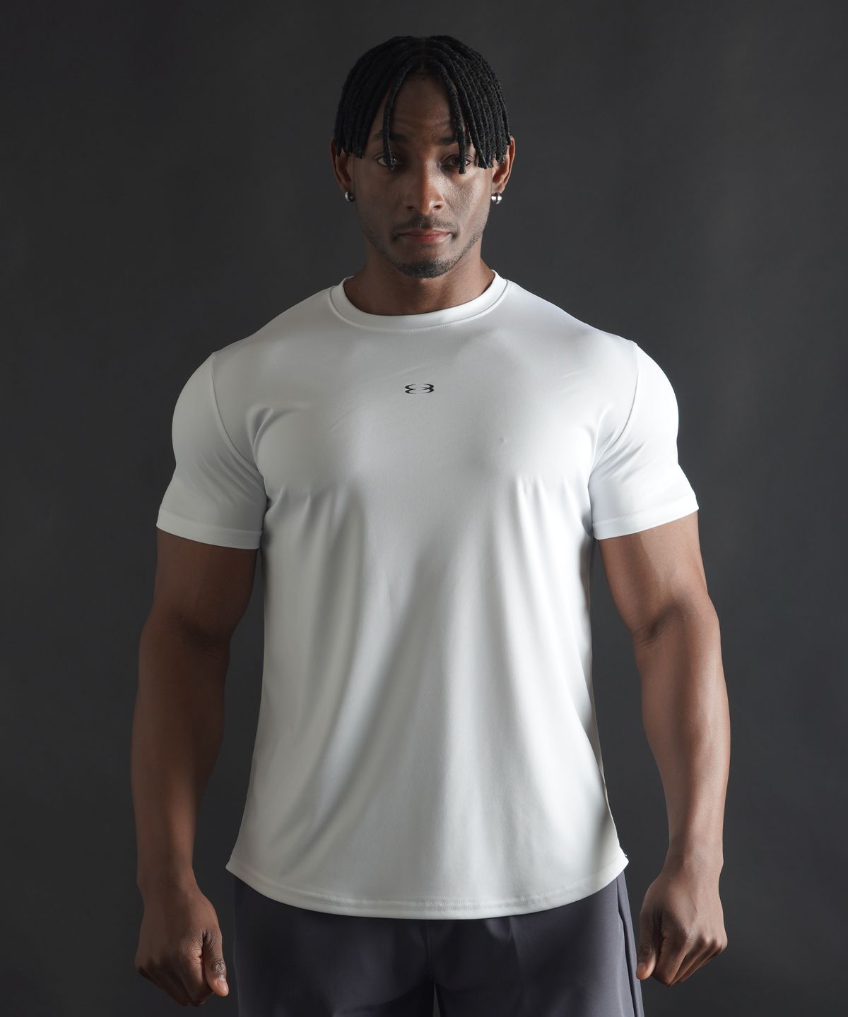 페르메논(PHERMENON) [2PACK] 머슬핏 퀵드라이 로고 숏 슬리브  (2COLOR)