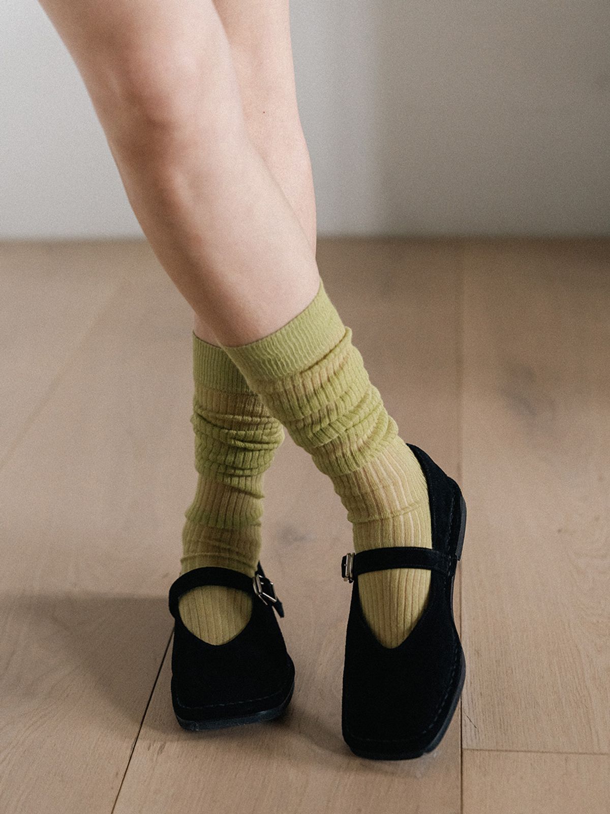 더조히(THE JOHI) Square Stitched Mary Jane Flats_4 COLORS