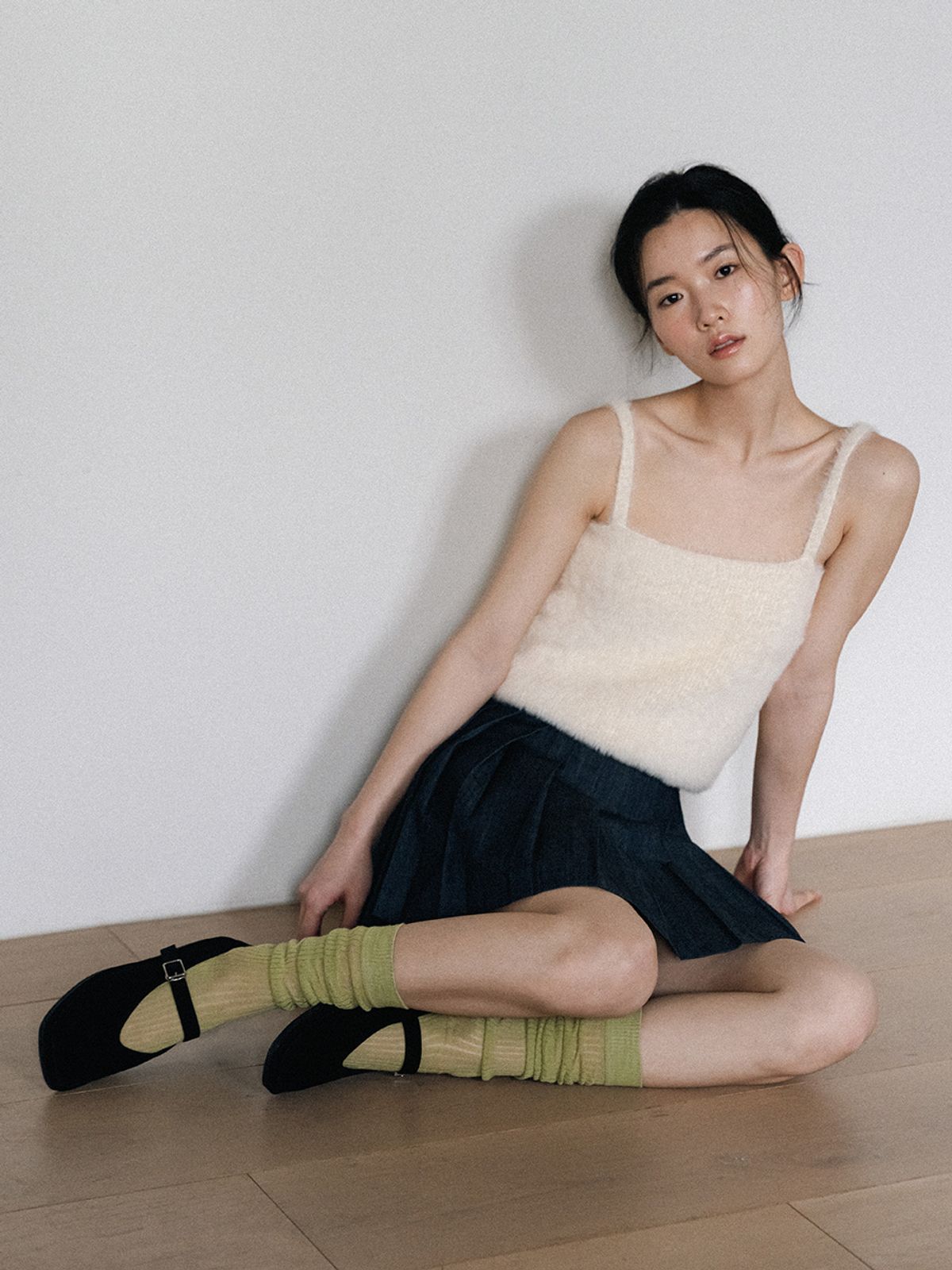 더조히(THE JOHI) Square Stitched Mary Jane Flats_4 COLORS