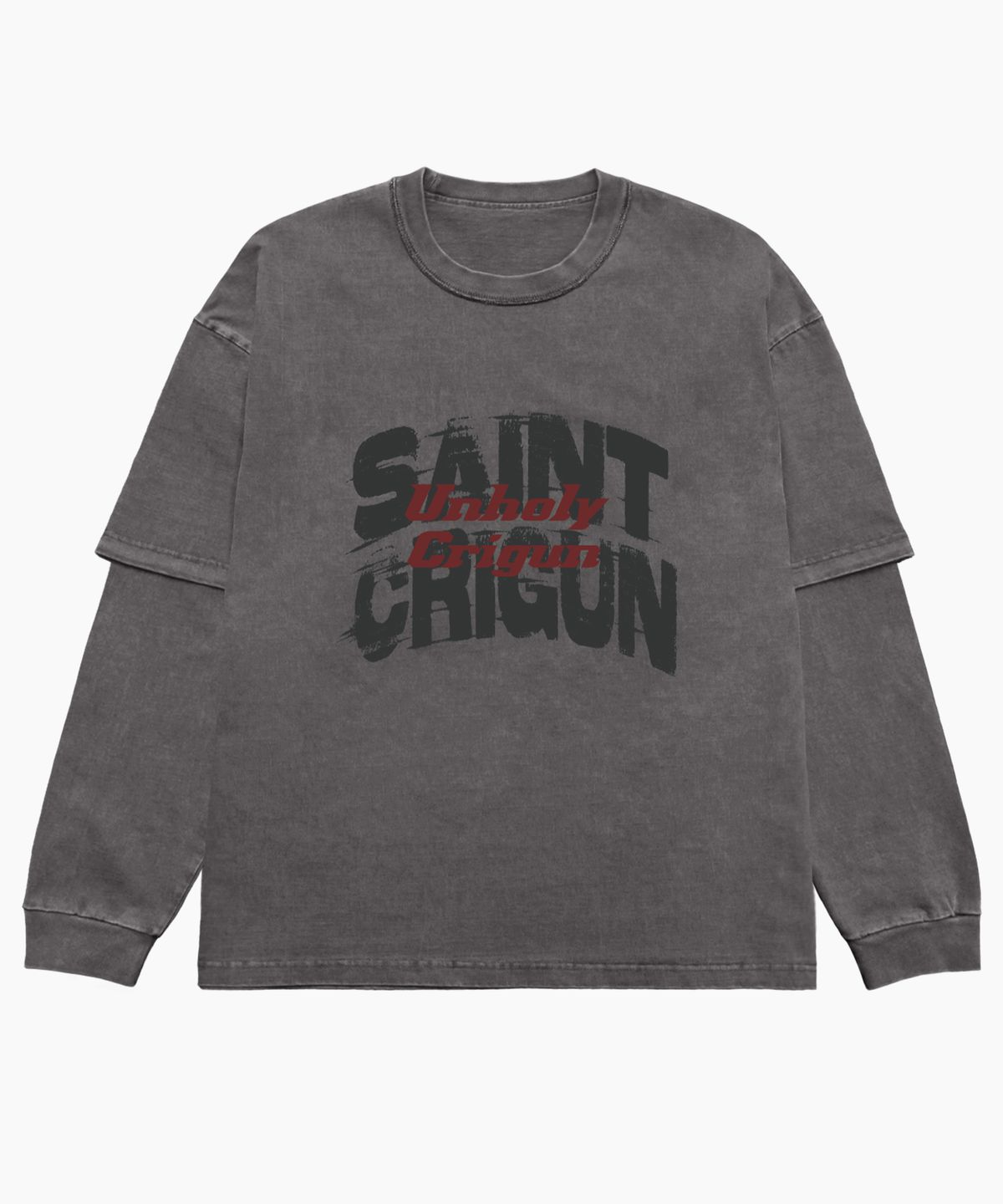 크리건(CRIGUN) Pigment Sleeve 레이어드 긴팔티 (2color)