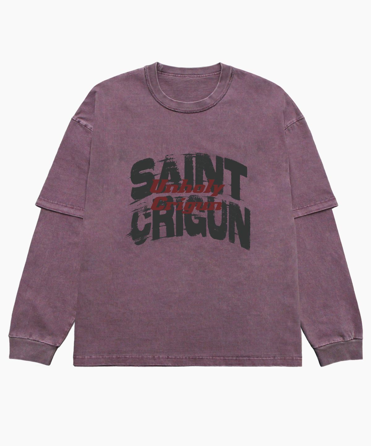 크리건(CRIGUN) Pigment Sleeve 레이어드 긴팔티 (2color)