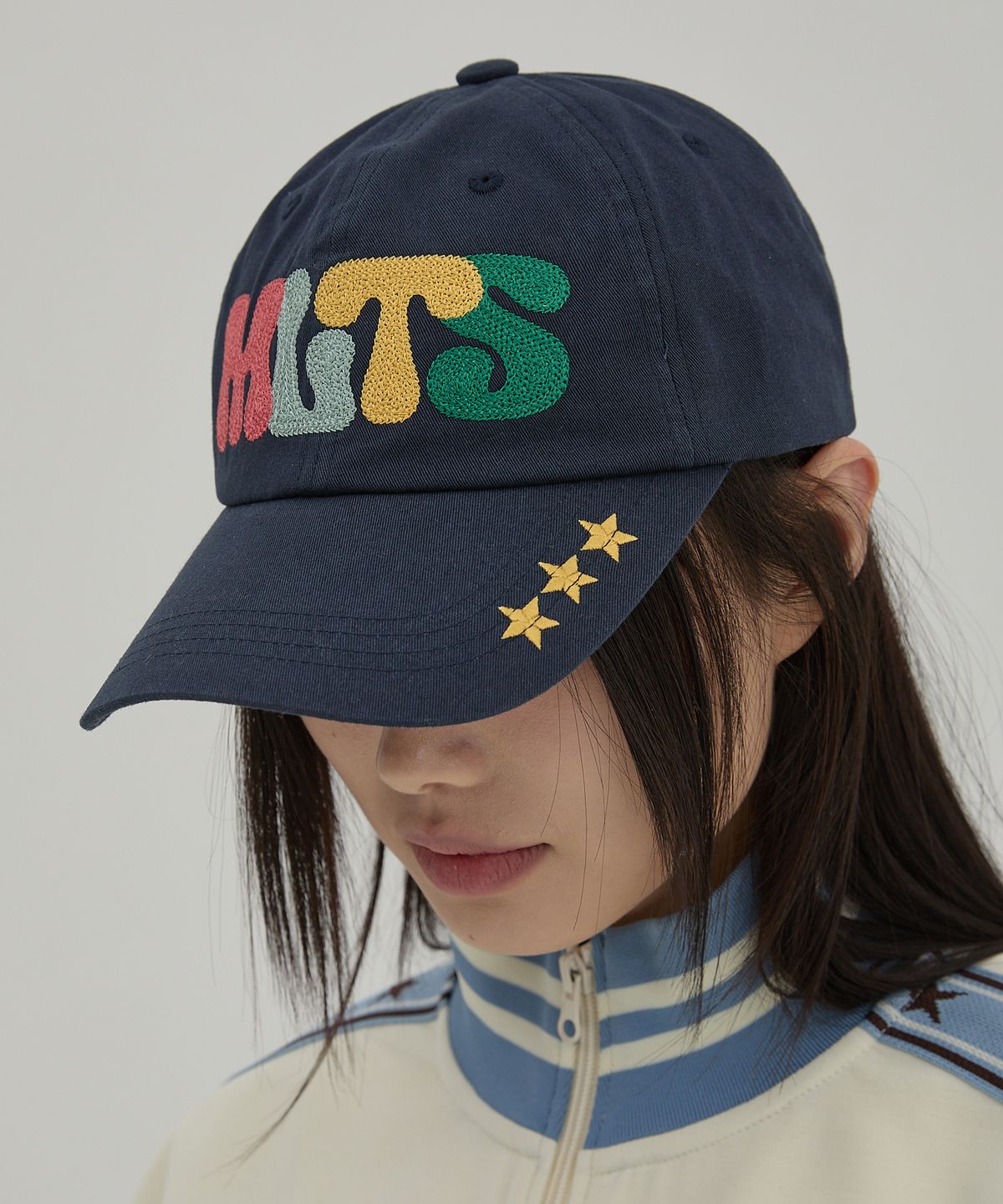 와이케이(WAIKEI) 멀티컬러 MLTS 볼캡 네이비