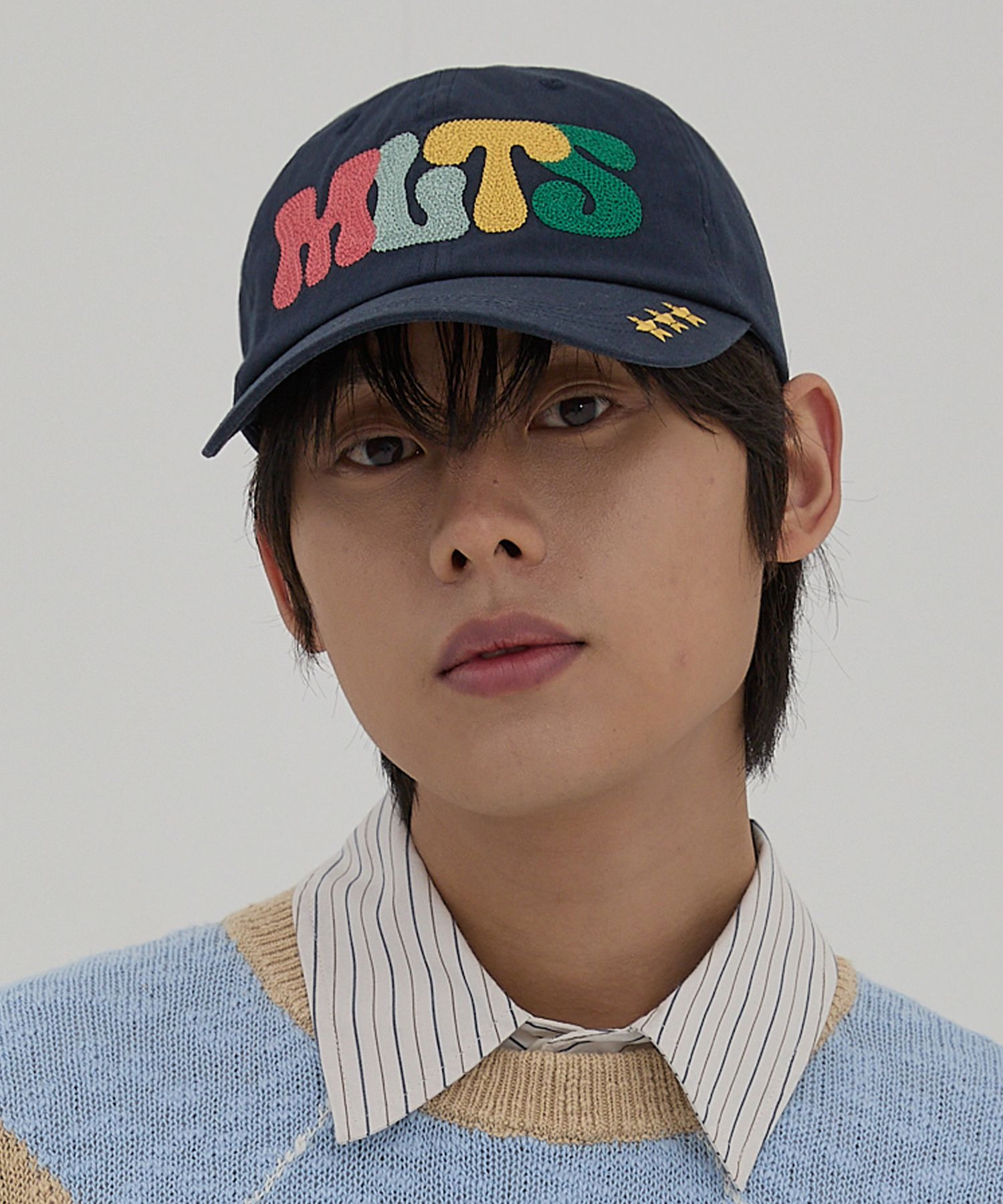 MUSINSA | WAI KEI Multicolor MLTS Ball Cap Navy