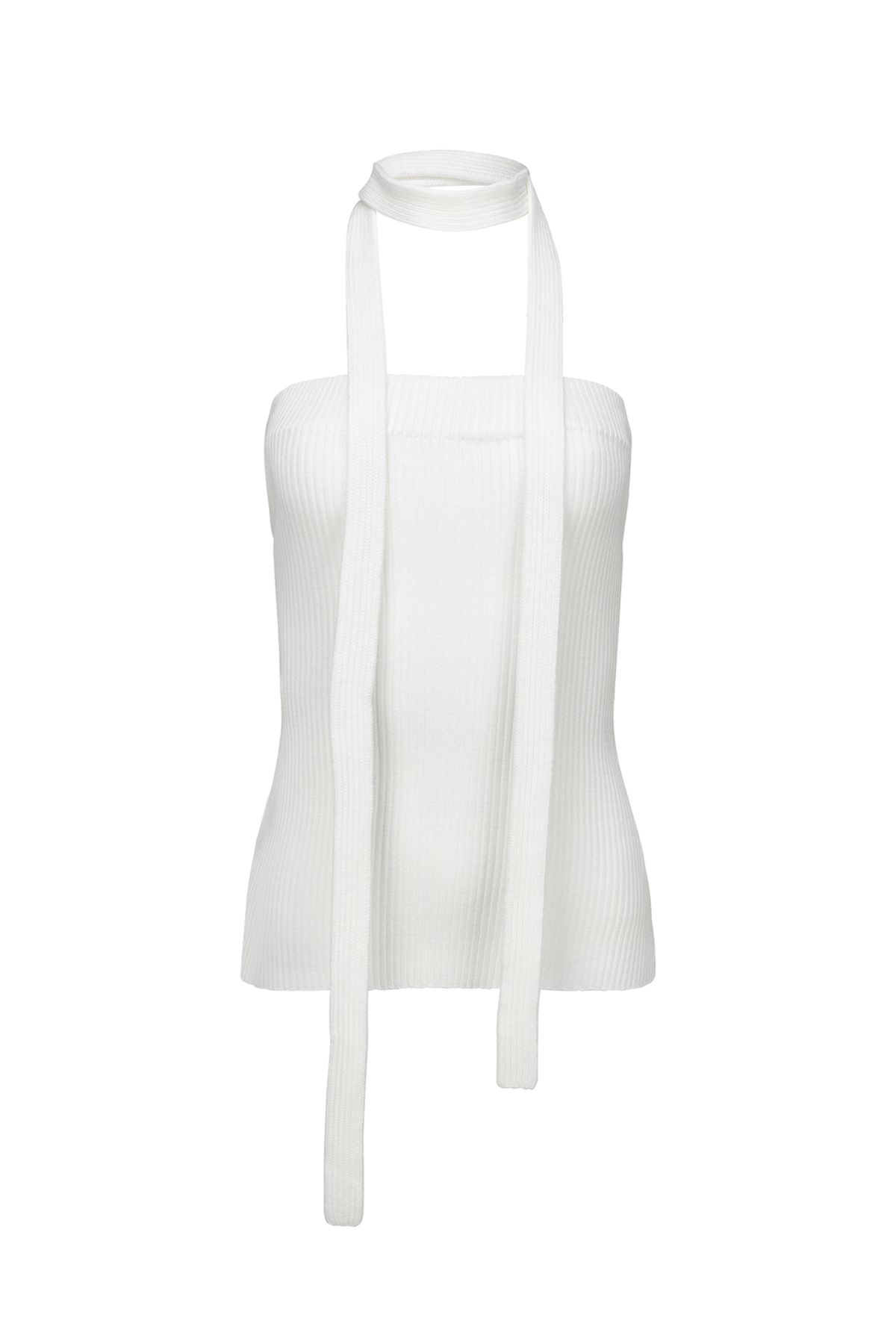 나체(NACHE) STRAP KNIT TANK TOP CHARCOAL