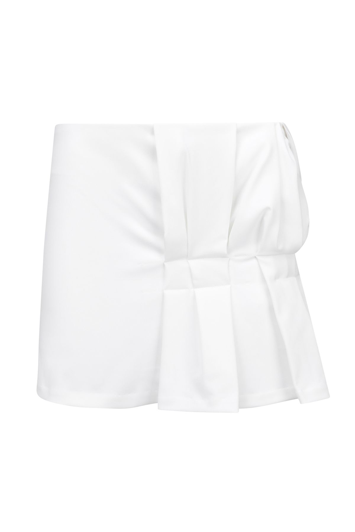 나체(NACHE) FOLDED MINI SKIRT IVORY