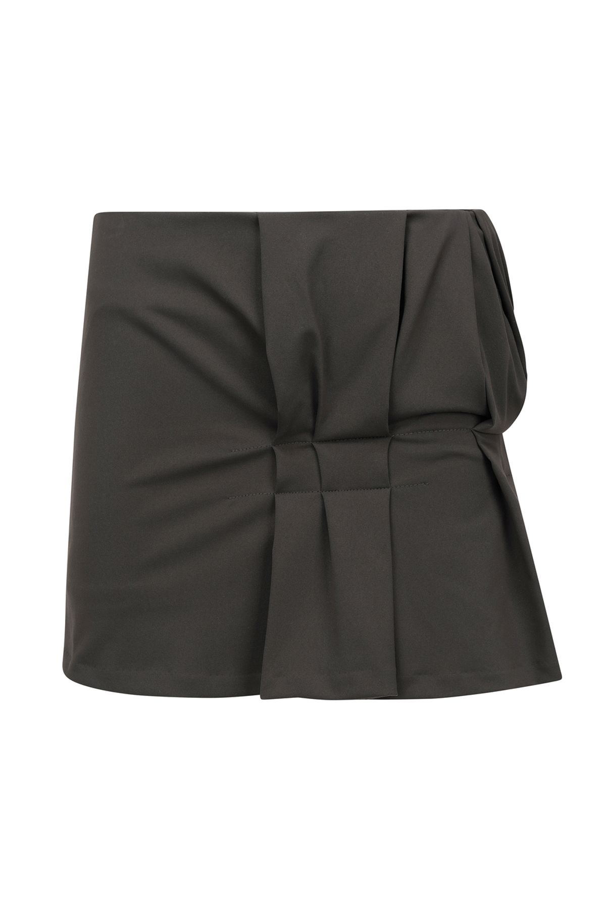 나체(NACHE) FOLDED MINI SKIRT IVORY