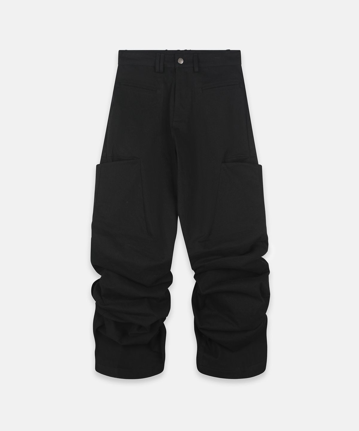 나체(NACHE) PINTUCK WIDE PANTS (UNISEX) BLACK