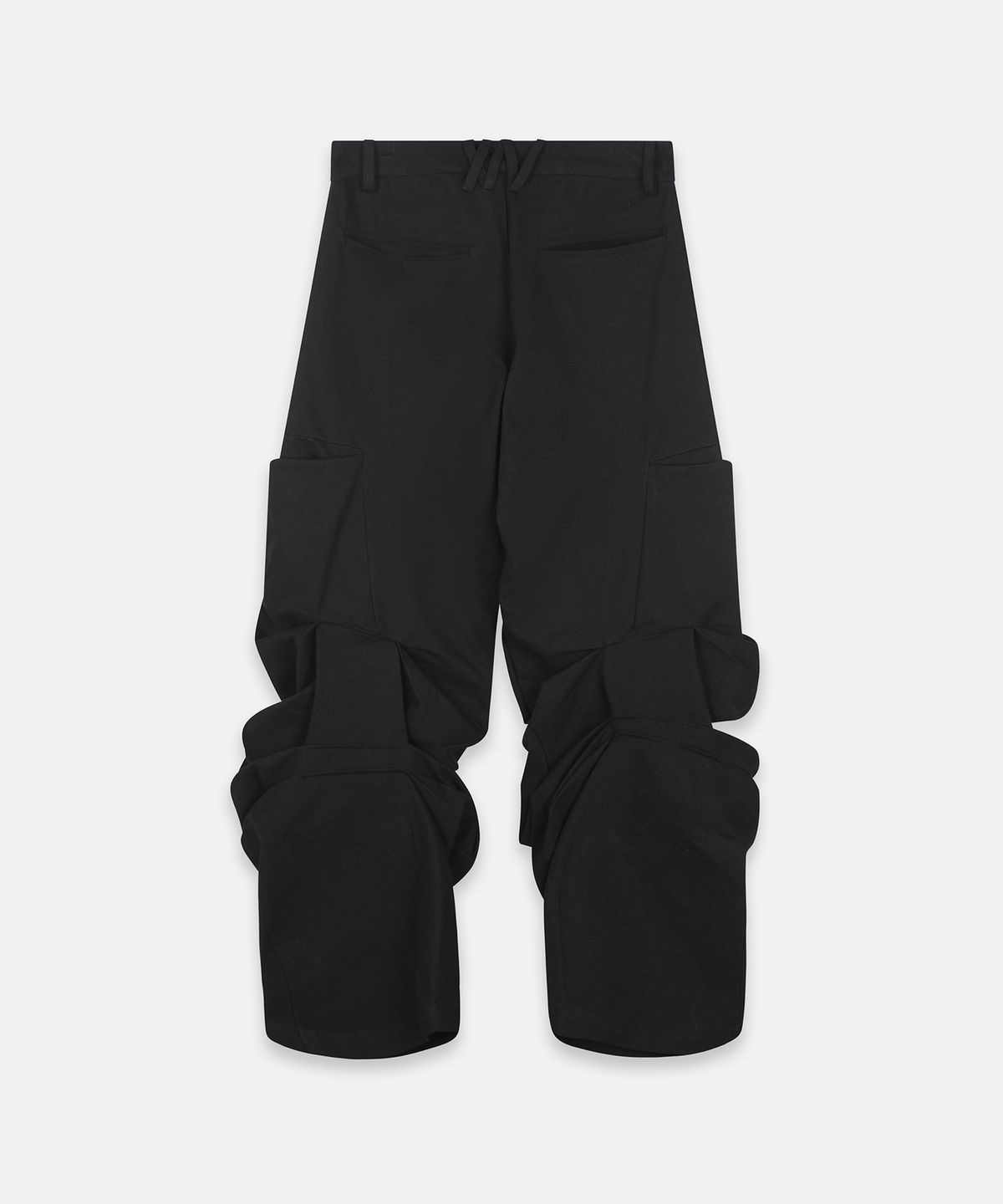 나체(NACHE) PINTUCK WIDE PANTS (UNISEX) BLACK