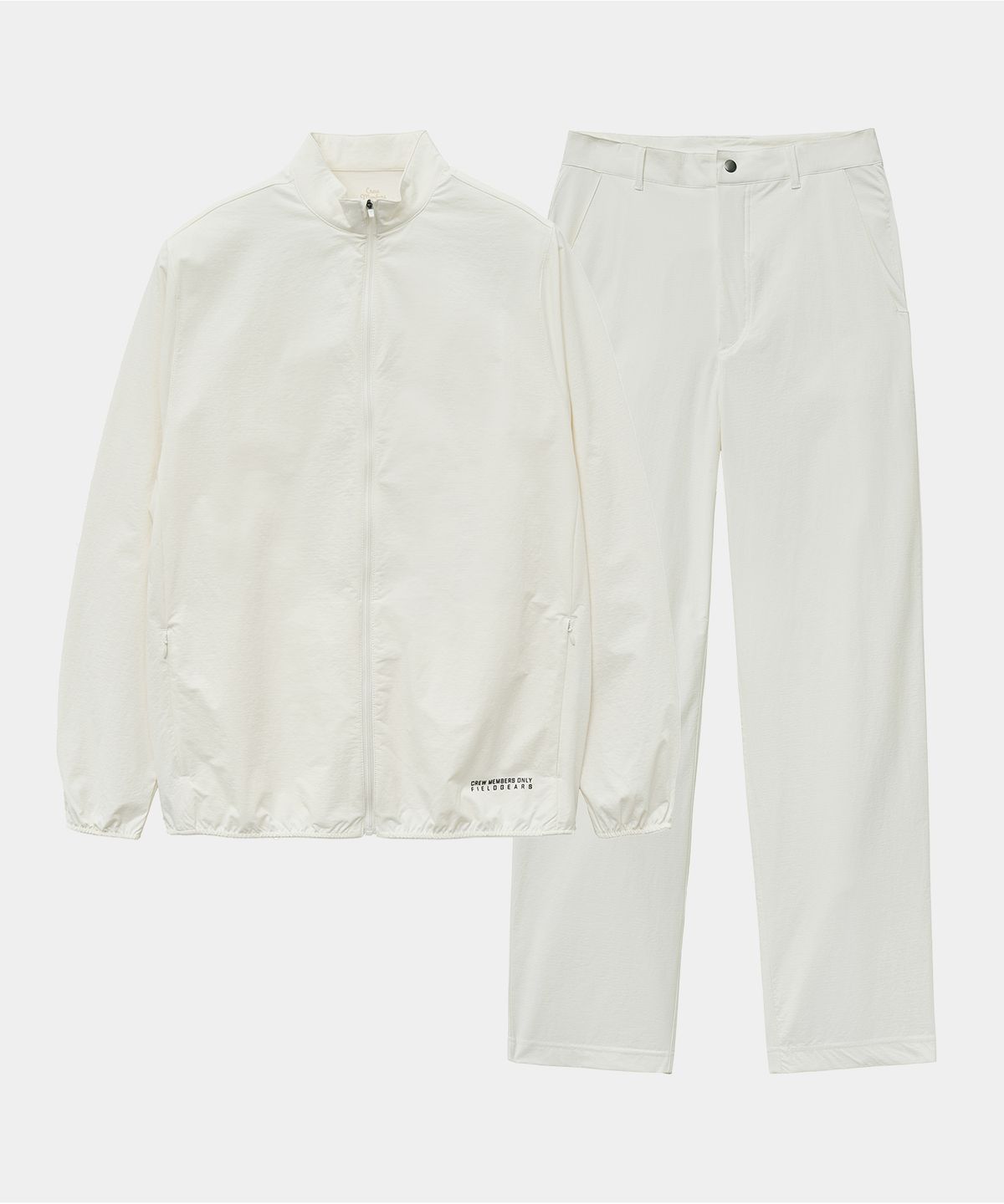 크루멤버스온리(CREW MEMBERS ONLY) RIPSTOP SWING JACKET SET UP WHITE