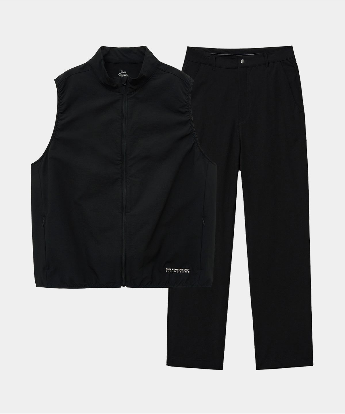 크루멤버스온리(CREW MEMBERS ONLY) RIPSTOP SWING VEST SET UP BLACK