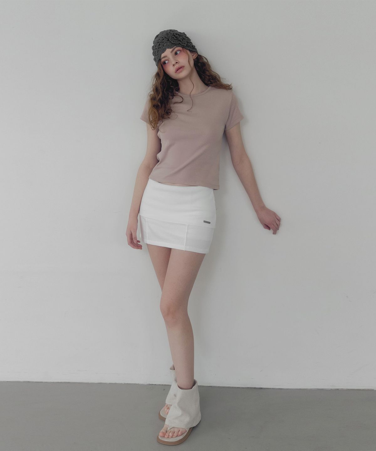 트위(TWEE) 펜달 스티치 슬림 티셔츠