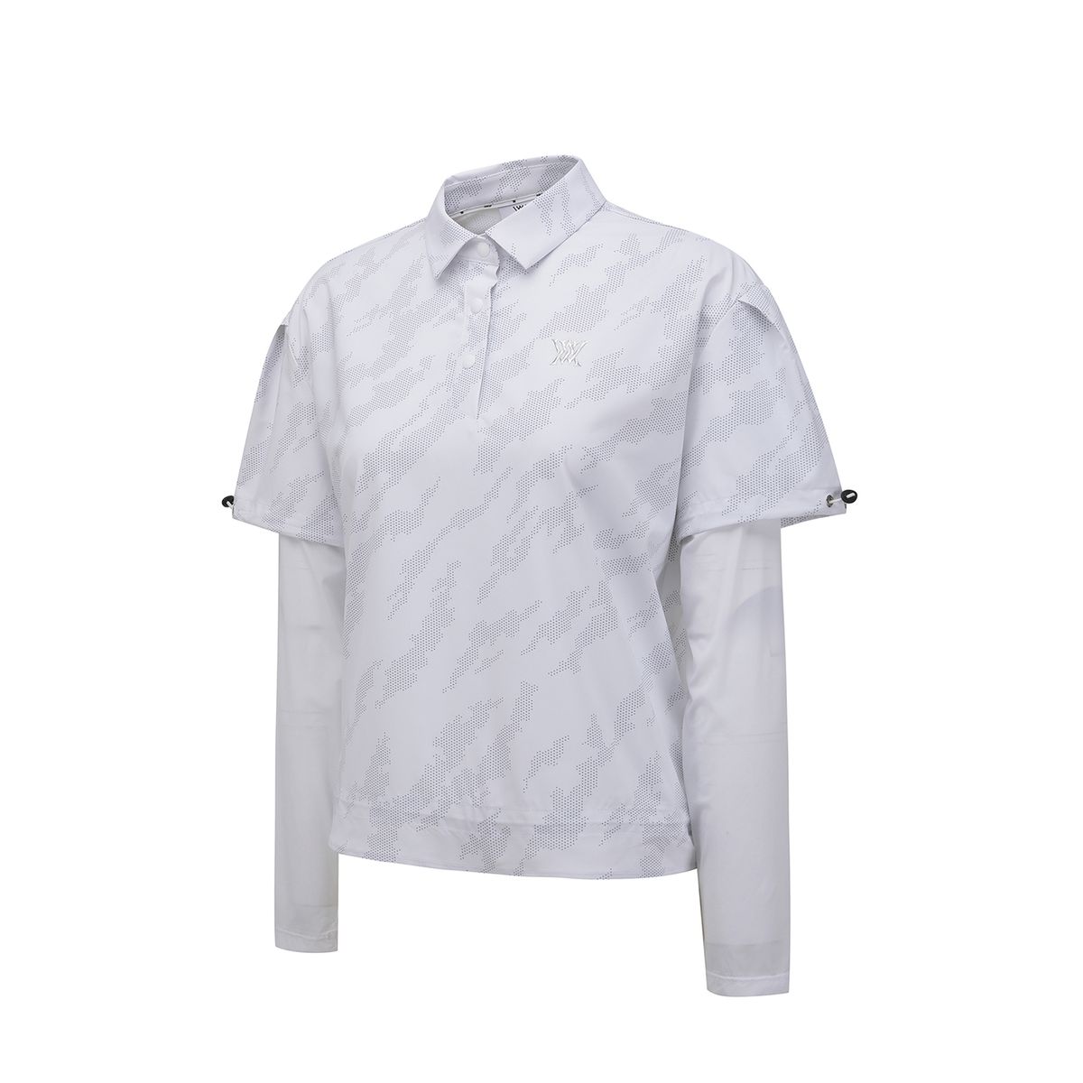 어뉴골프(ANEW GOLF) WOMEN SP LAYERED PATTERN LONG T-SHIRT_WH