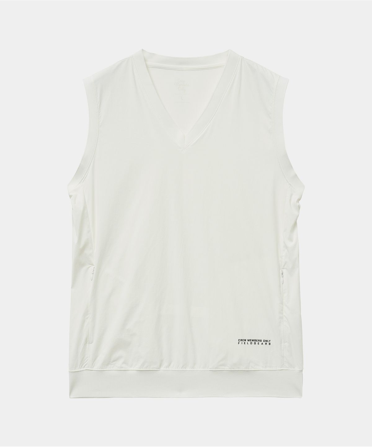 크루멤버스온리(CREW MEMBERS ONLY) HIDDEN POCKET VEST WHITE
