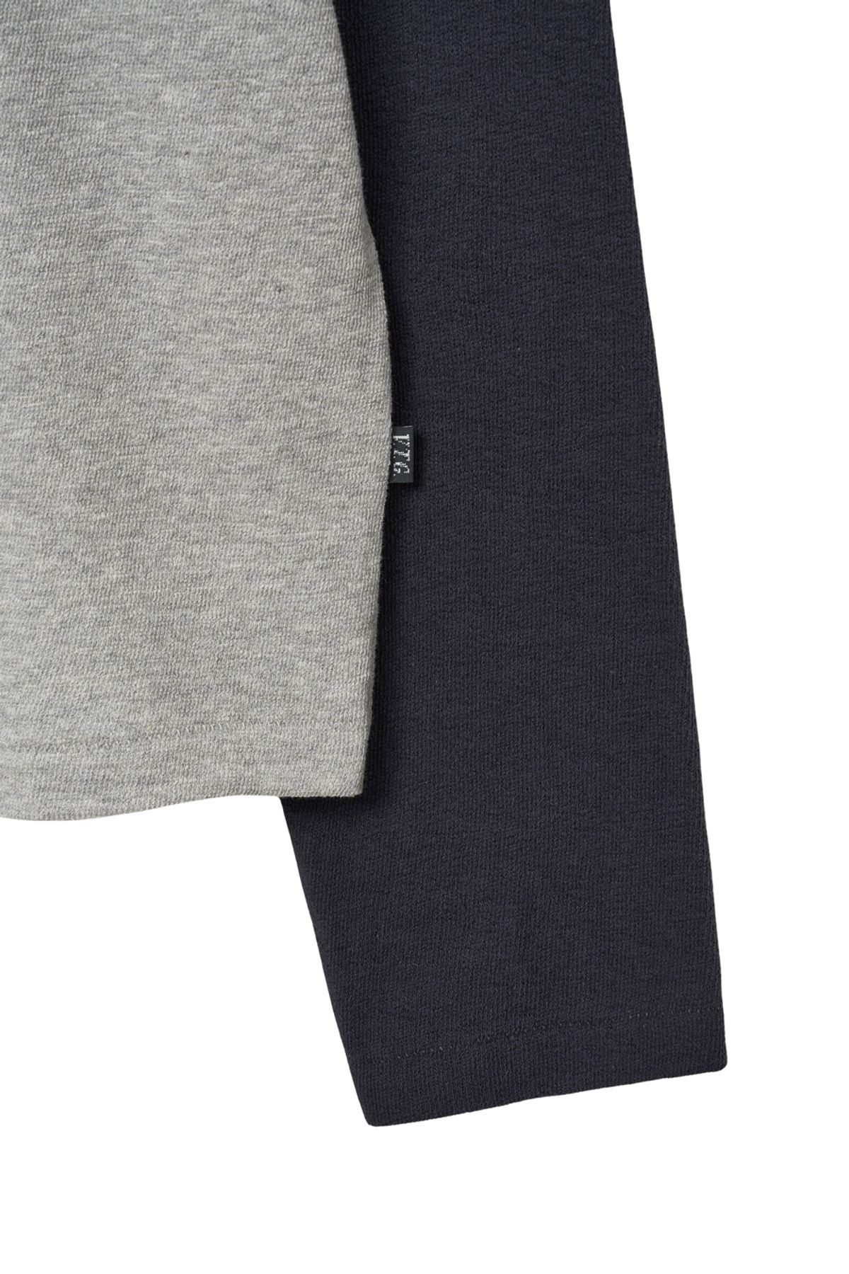 해칭룸(HATCHINGROOM) Raglan Tee Blue Charcoal/M.Grey