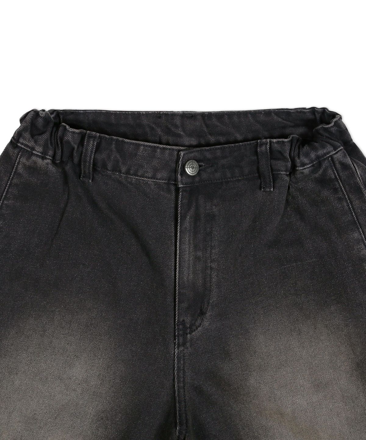 글랙(GLACK) GP115 바이커 워싱 데님 버뮤다 팬츠 (BLACK)