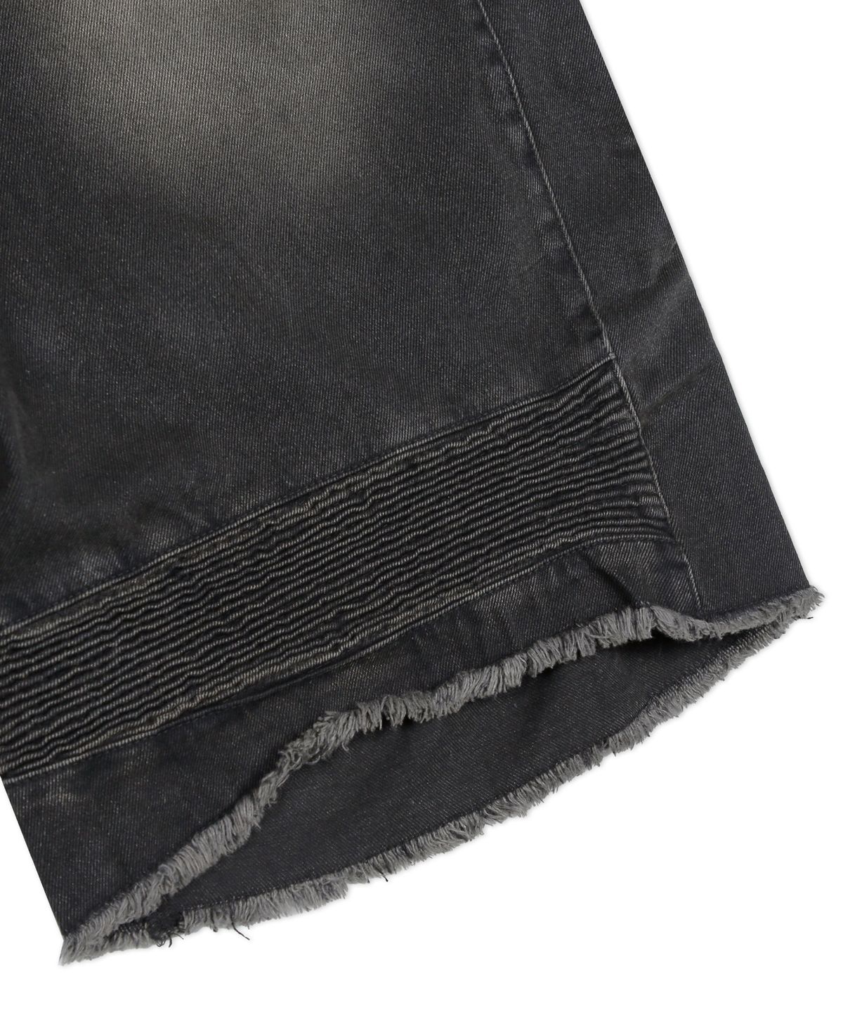 글랙(GLACK) GP115 바이커 워싱 데님 버뮤다 팬츠 (BLACK)