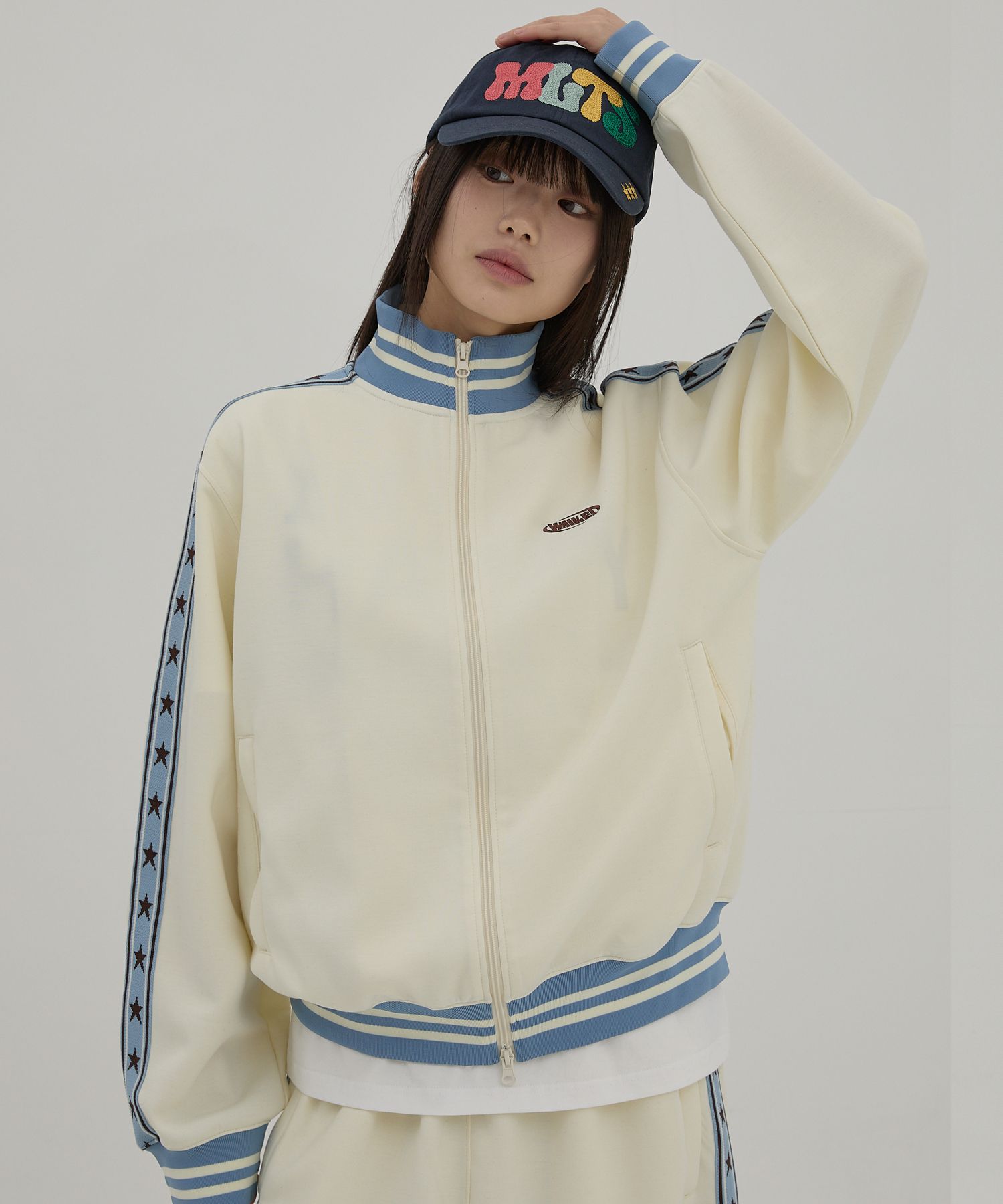 ★Wai Kei★ Star Track Pants Ivory YKBE01PT07-1 MUSINSA | WAI KEI Star Track Pants Ivory
