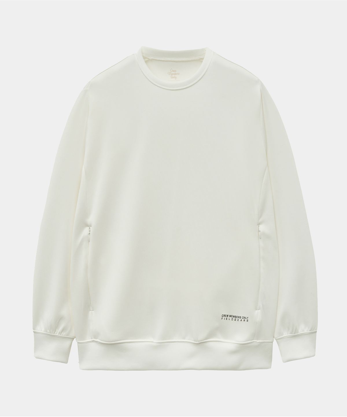 크루멤버스온리(CREW MEMBERS ONLY) HIDDEN ZIP PULLOVER WHITE