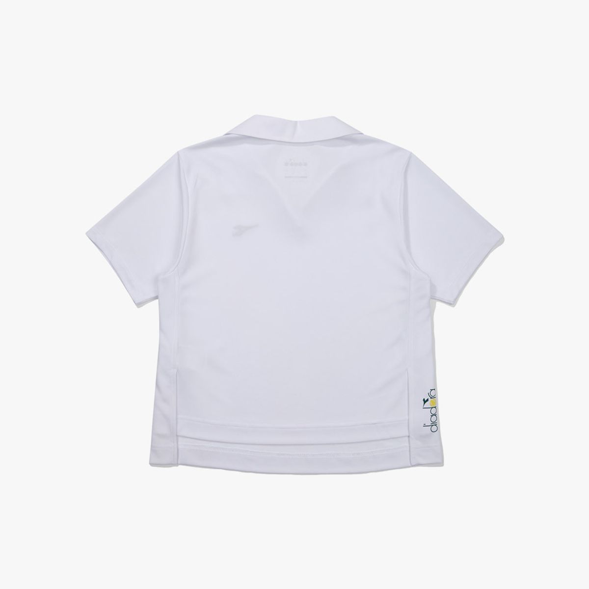디아도라(diadora) 슬릿 테니스 카라 반팔 티셔츠 우먼 OFF WHITE