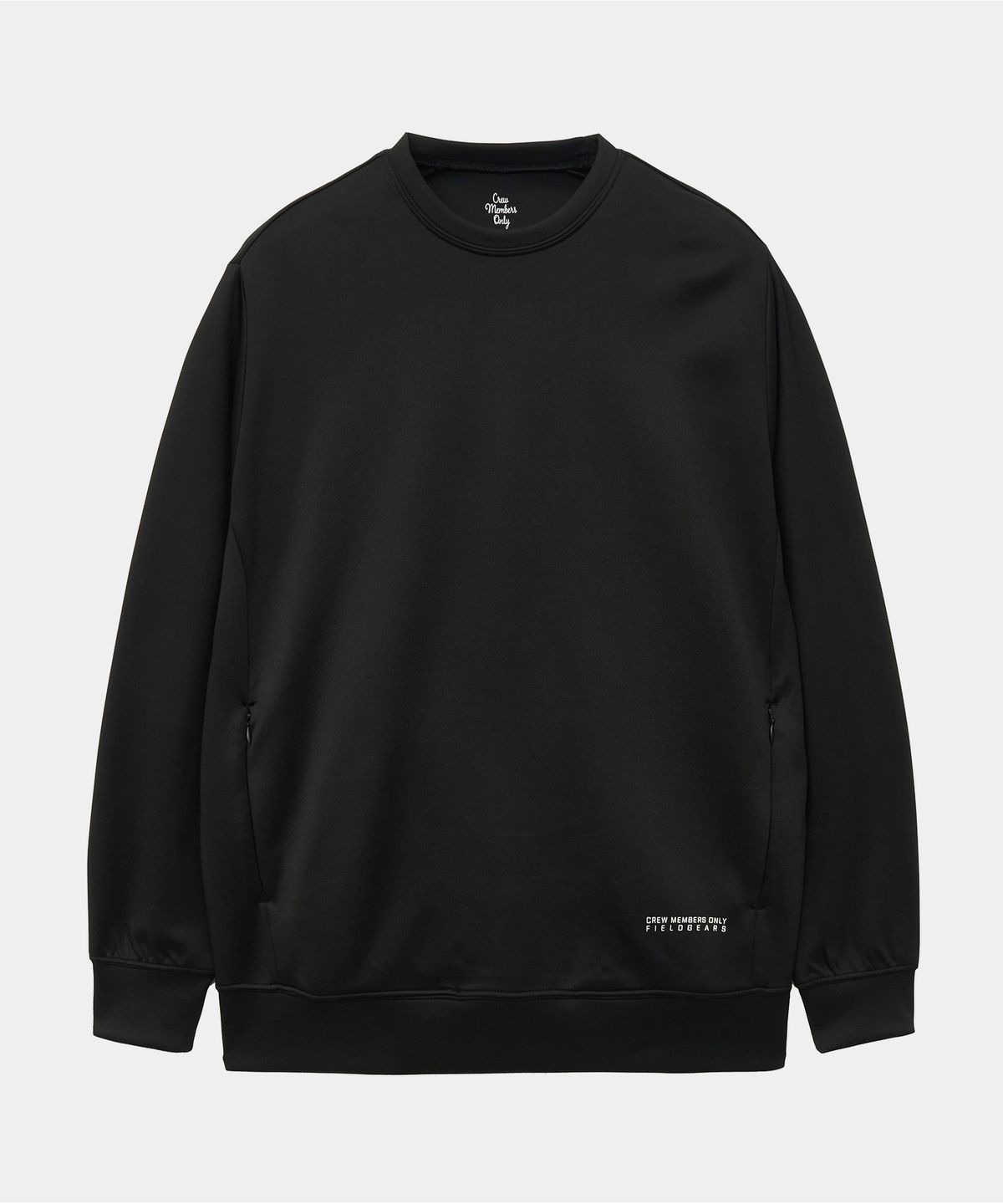 크루멤버스온리(CREW MEMBERS ONLY) HIDDEN ZIP PULLOVER BLACK