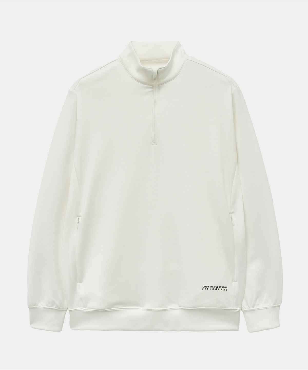 크루멤버스온리(CREW MEMBERS ONLY) QUARTER ZIP PULLOVER WHITE
