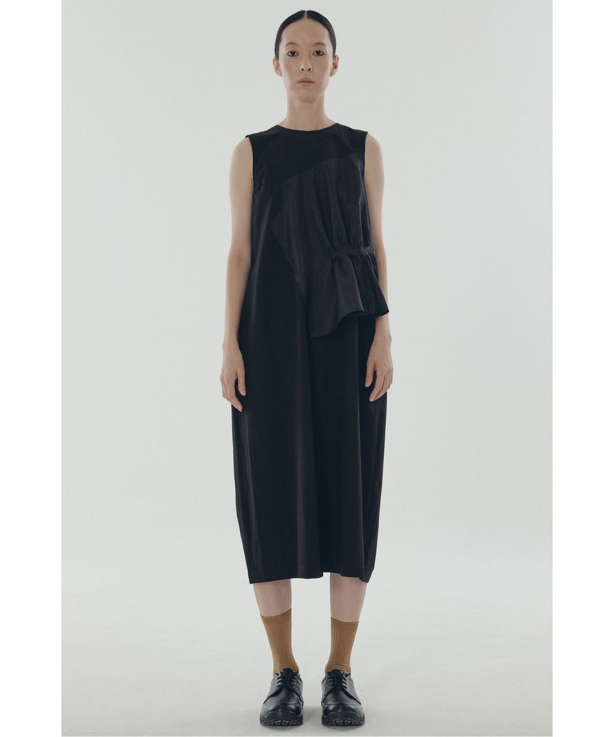 래코드(RECODE) Mini Shirring Balloon Dress _RQDAM25559BKX