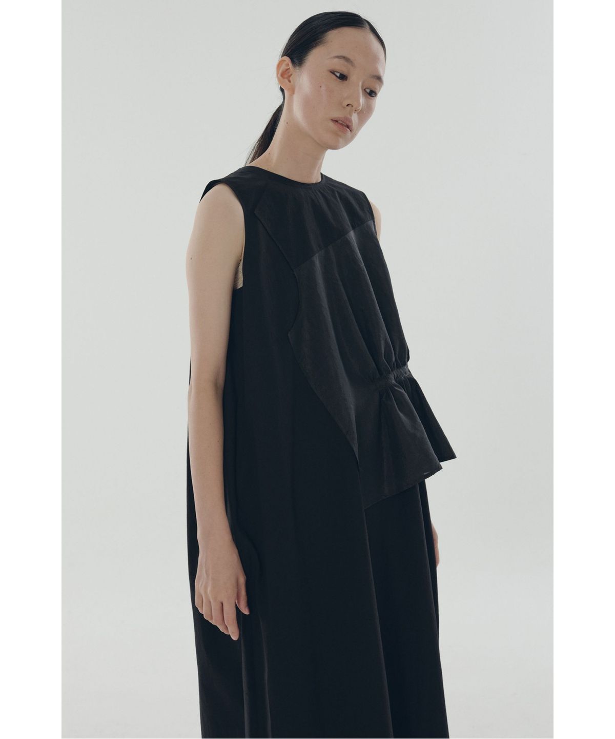 래코드(RECODE) Mini Shirring Balloon Dress _RQDAM25559BKX
