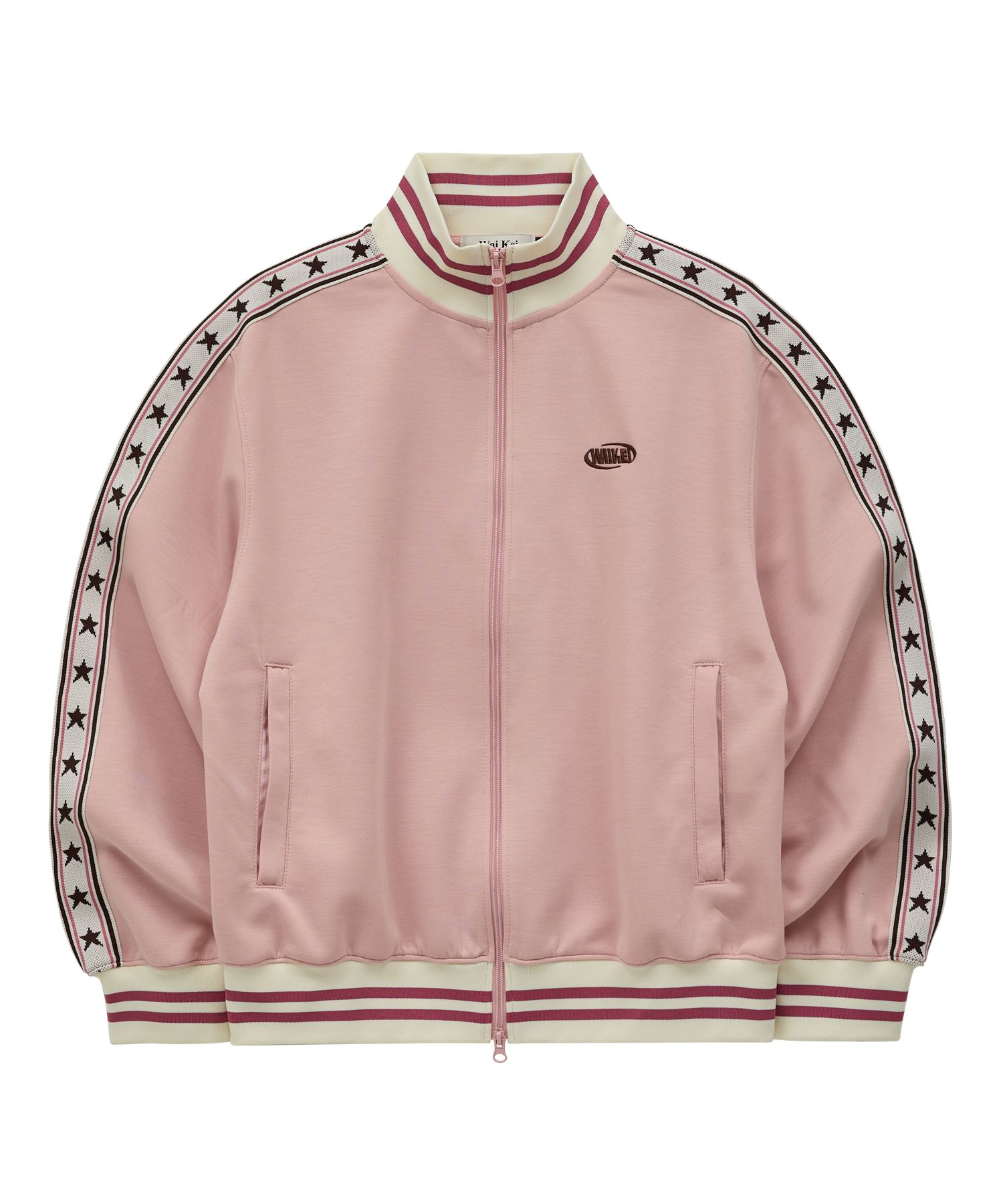 ★Wai Kei★ star trek jersey jacket pink YKBE01JK04-2 MUSINSA | WAI KEI star trek jersey jacket pink