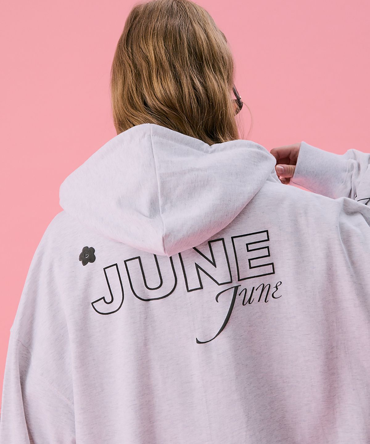 준준스페이스(JUNEJUNE SPACE) VOL11.Boxy Hood Zip-up_Melange(VOL11.박시후드 집업_멜란지)