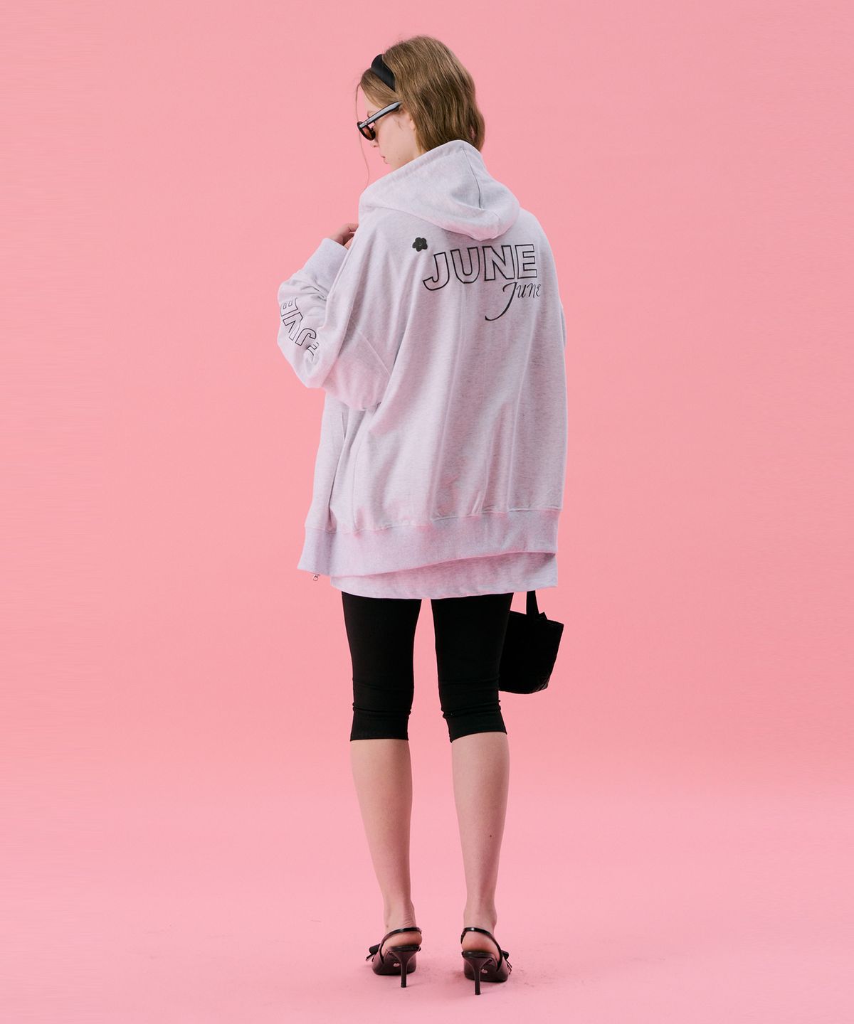 준준스페이스(JUNEJUNE SPACE) VOL11.Boxy Hood Zip-up_Melange(VOL11.박시후드 집업_멜란지)