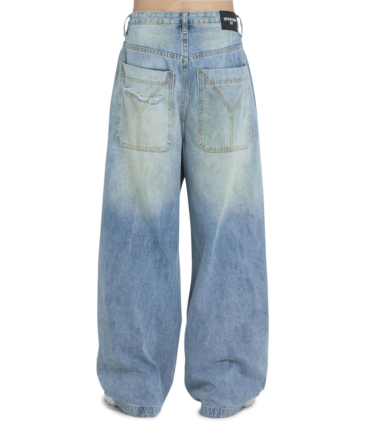 오픈야드(오와이)(OPENYARD(OY)) VINTAGE WIDE VOLUME PANTS - WASHED BLUE