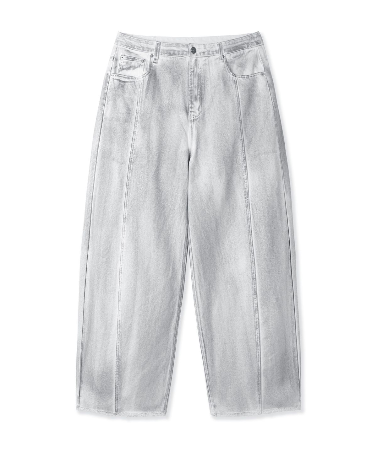 오픈야드(오와이)(OPENYARD(OY)) RAW HEM STITCHED WIDE VOLUME PANTS - DIRTY