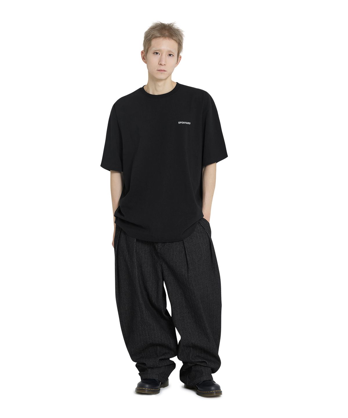 오픈야드(오와이)(OPENYARD(OY)) BASIC LOGO TEE - BLACK