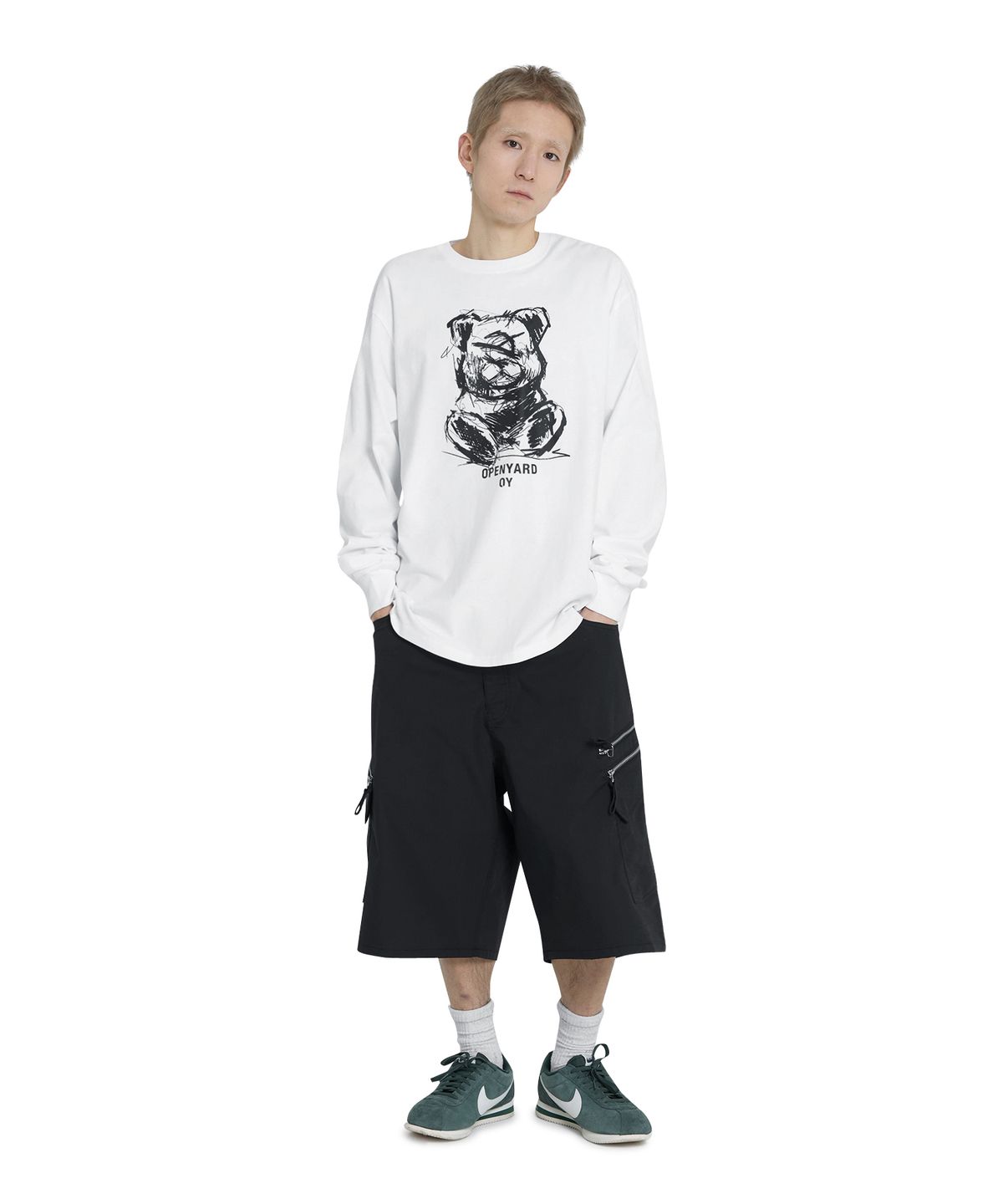 오픈야드(오와이)(OPENYARD(OY)) SKETCH ODOLLY L/S TEE - WHITE