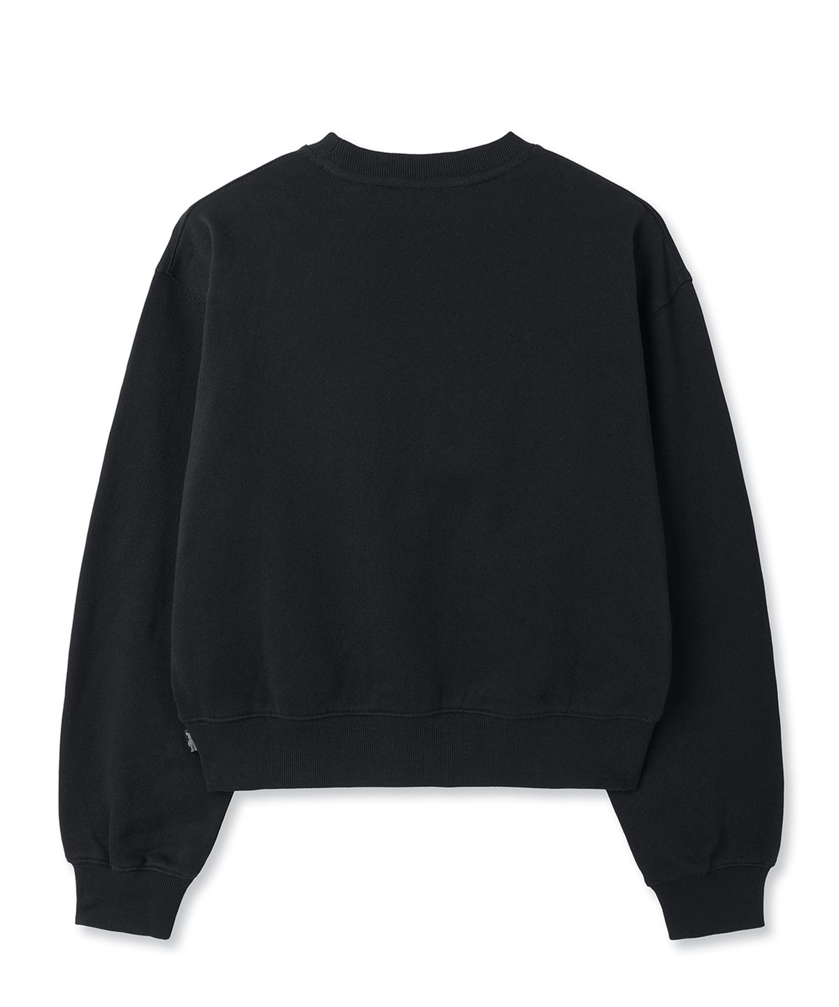 오픈야드(오와이)(OPENYARD(OY)) STONE DOLLY CROPPED CREWNECK - BLACK