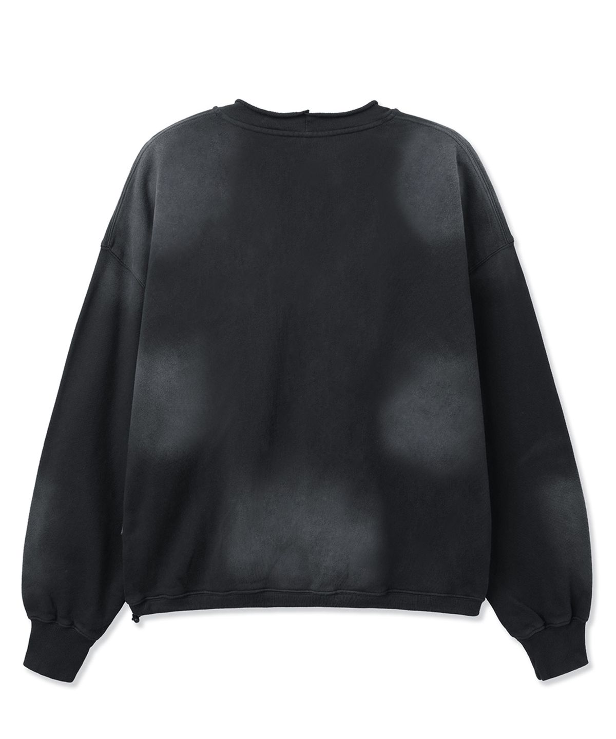 오픈야드(오와이)(OPENYARD(OY)) VINTAGE WASHED HEART CREWNECK - BLACK